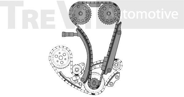 TREVI AUTOMOTIVE pavaros grandinės komplektas KC1040